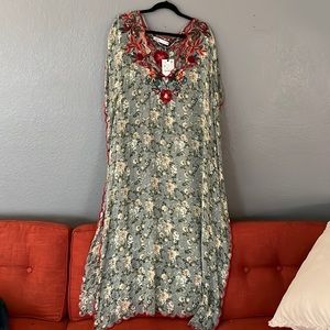 Zara embroidered dress